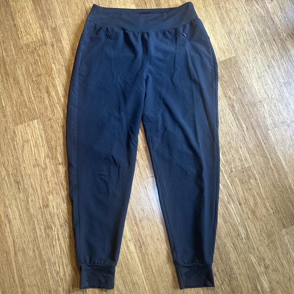 Adidas Women's‎ Black Woven Jogger Pants Zip Pocket Athletic Training Medium